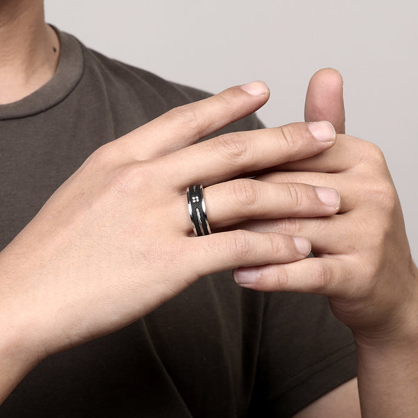 טבעת חבל לגבר - טבעת סטנסיל