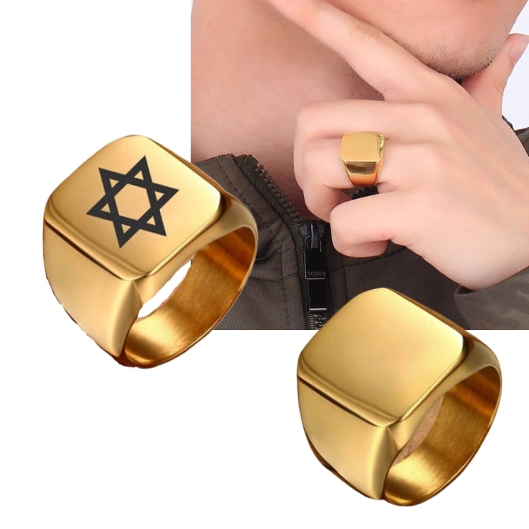 טבעת מגן דוד מלבנית