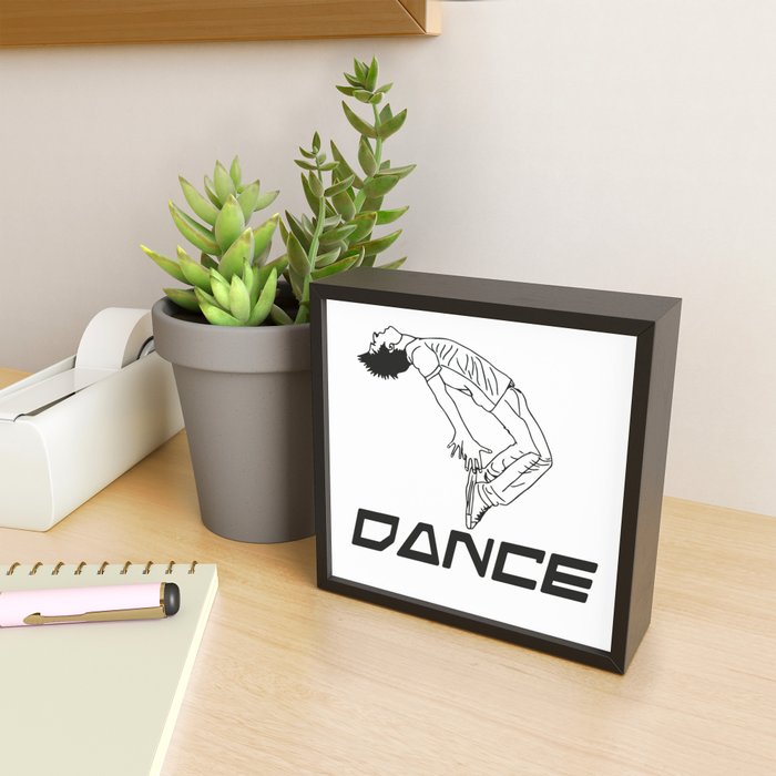 תמונת מיני ארט ממוסגרת רקדן DANCE - מסגרת שחורה