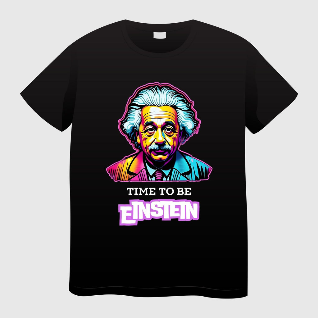 חולצת גברים Time To Be Einstein בעיצוב צבעוני בהשראת איינשטיין