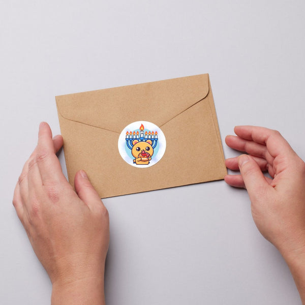 קליפארט דובי חמוד אוכל סופגניה של חג חנוכה