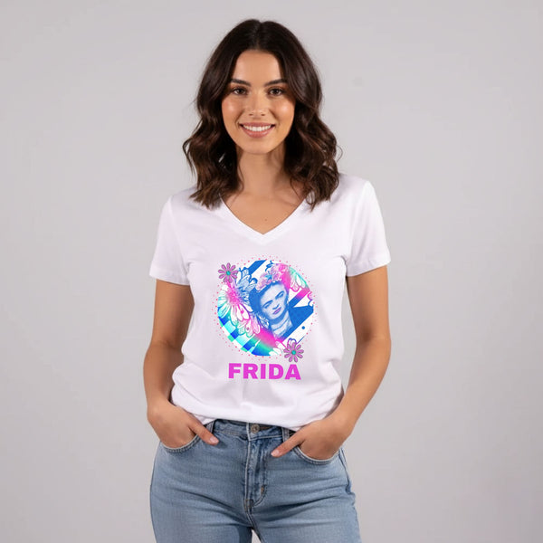 חולצת FRIDA לאישה בצבע לבן
