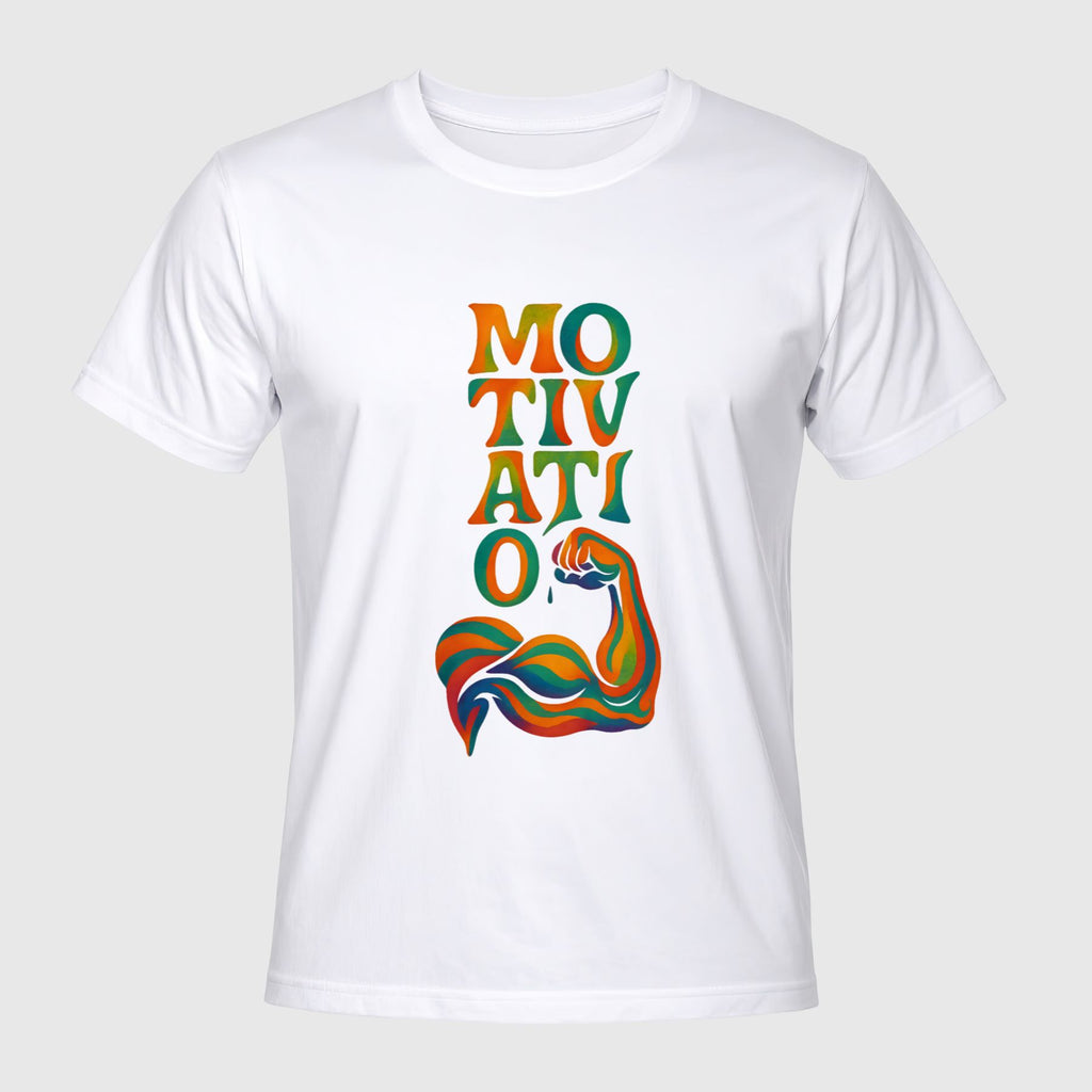חולצת גברים MOTIVATIO = עיצוב צבעוני השראתי