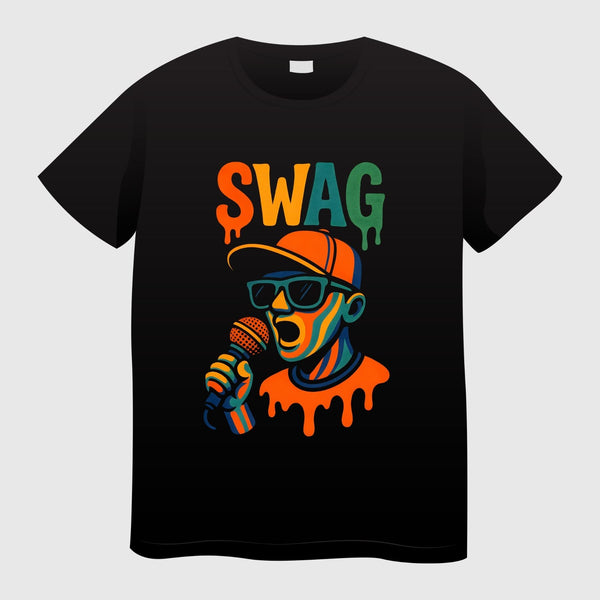 חולצת גברים SWAG - עיצוב ראפר בצבעים לבחירה