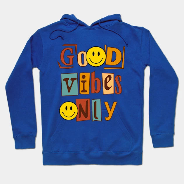 סווטשירט קפוצ'ון Good Vibes Only