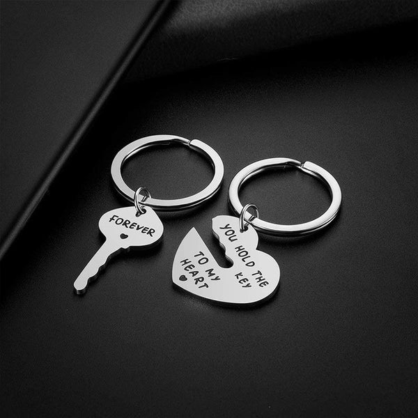 סט מחזיקי מפתחות רומנטי מפתח ולב