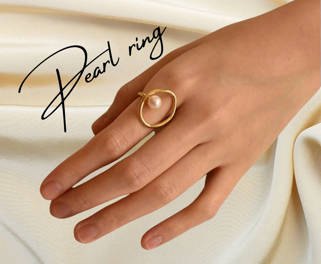טבעת פנינה - טבעת עגולה פתוחה