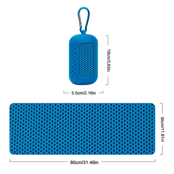 Breathable Cooling Sports Towel with Storage Case