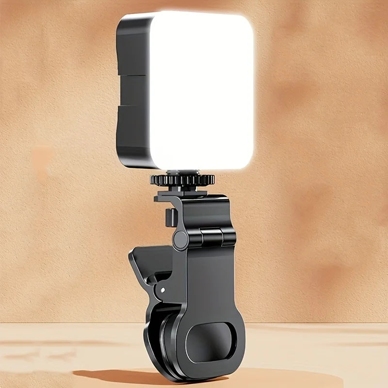 Multi-purpose Portable Mini Clip-on Fill Light - USB Rechargeable, 10 Brightness Modes
