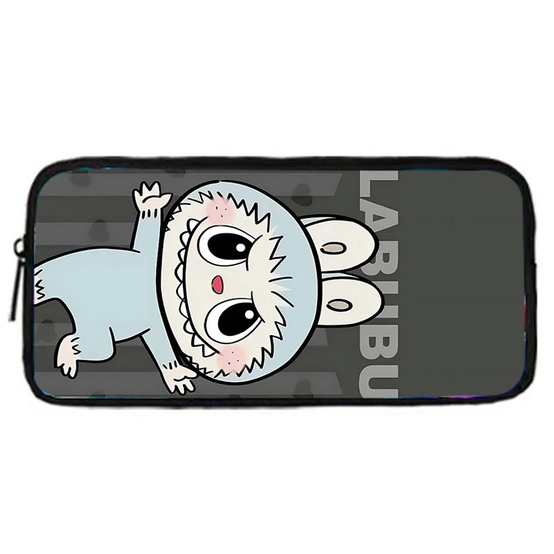 קלמר לבובו Labubu בעיצוב אנימה מצויר צבעוני לילדים ולתלמידים