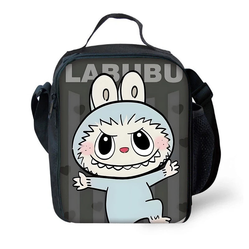 Labubu Lunch Bag – תיק אוכל עם ידית אחיזה ורוכסן איכותי