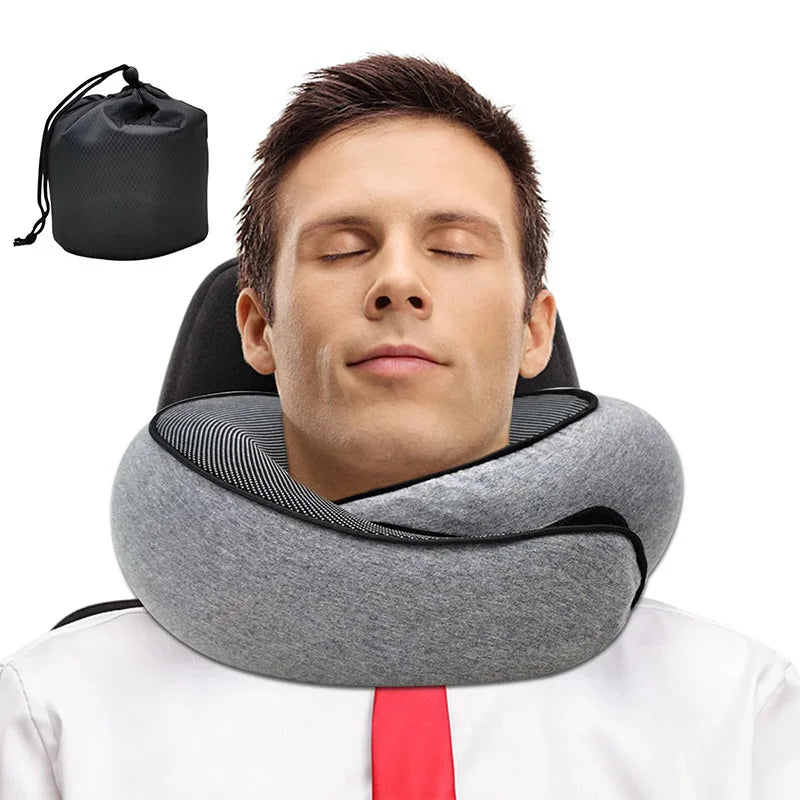 memory foam travel neck pillow U shape support
