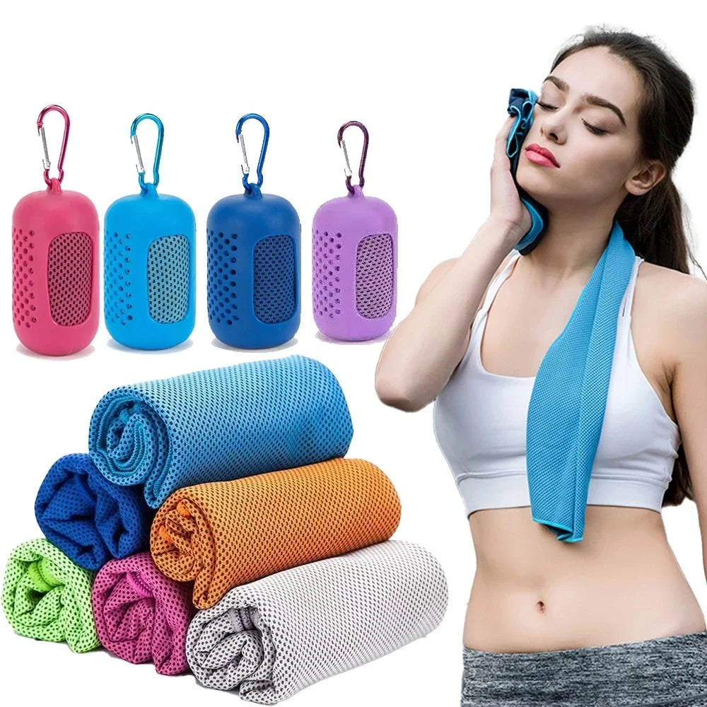 Breathable Cooling Sports Towel with Storage Case