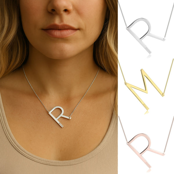 שרשרת אות מעוצבת עם חריטה אישית