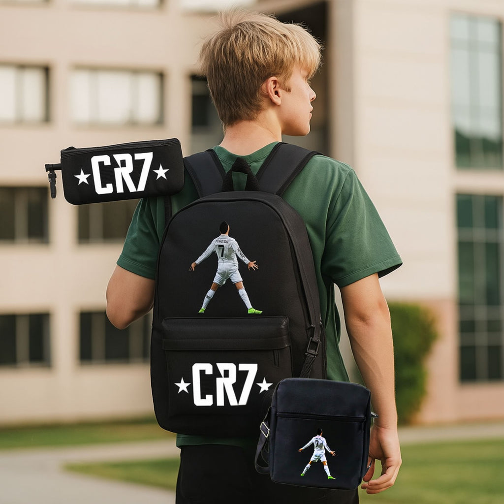 תיק גב CR7 3 חלקים לנערים ונערות