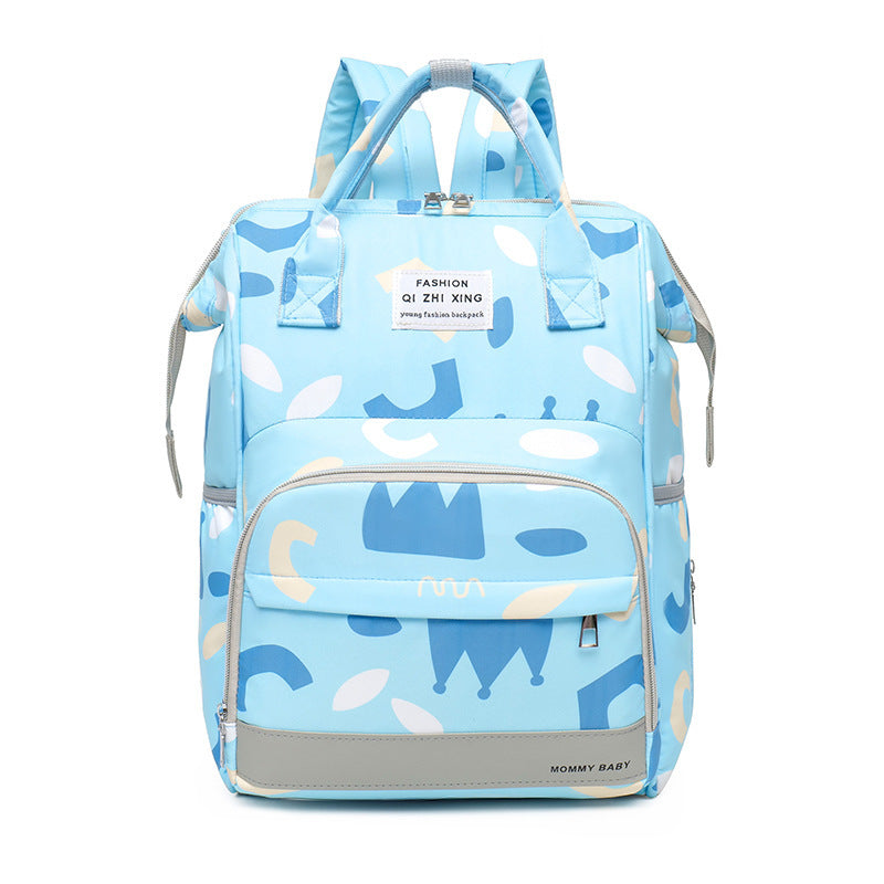 תיק החתלה רב-תאים מבד אוקספורד בנפח גדול להורים