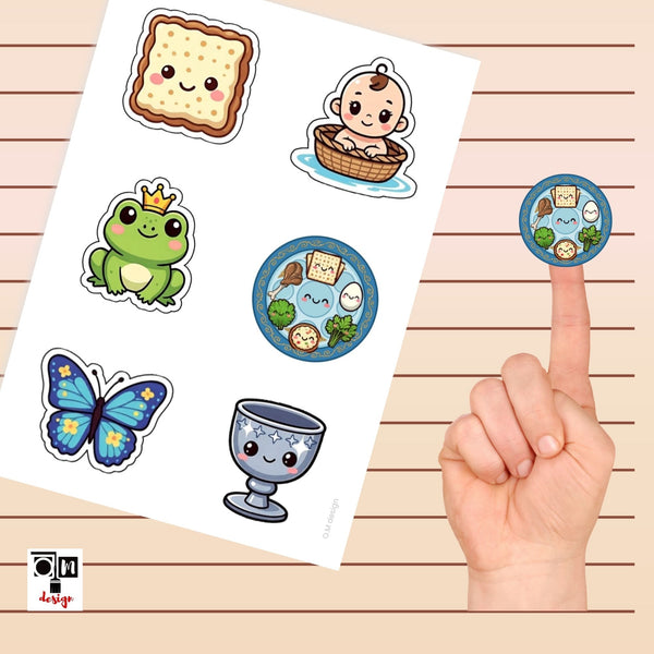 קובץ מדבקות לפסח A4 להדפסה ביתית