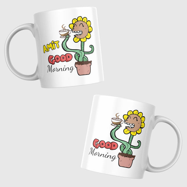 ספל פרח GOOD MORNING - ספל עם שם
