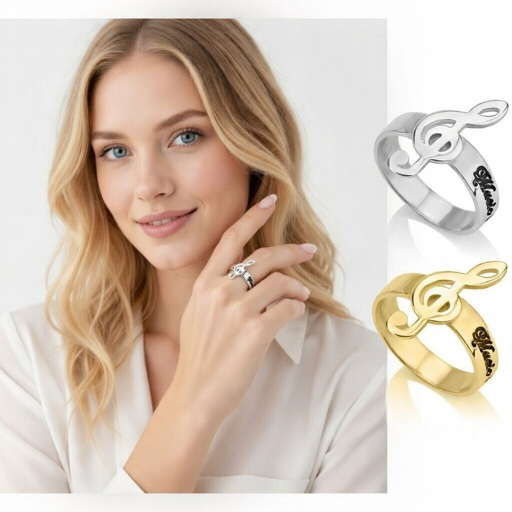 טבעת בהתאמה אישית בעיצוב מפתח סול