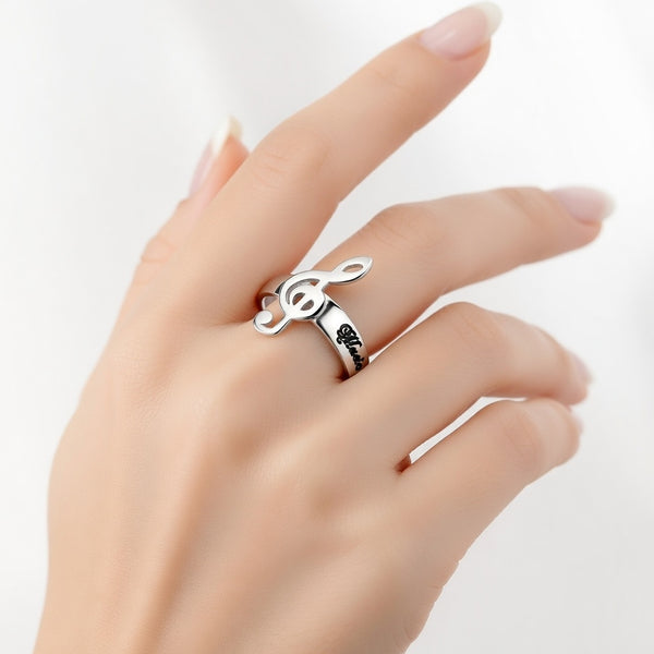 טבעת בהתאמה אישית בעיצוב מפתח סול