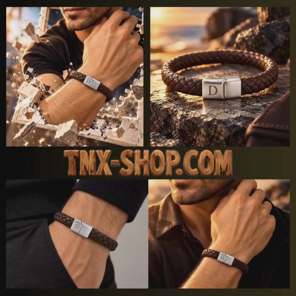 סרטון צמיד חום עם אות בהתאמה אישית