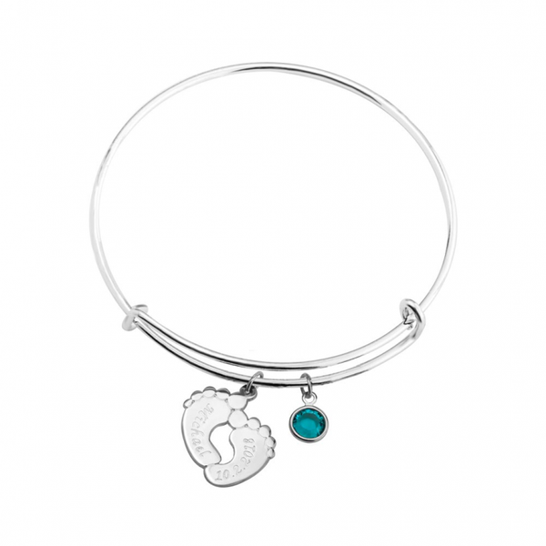 צמיד מתנה ליולדת עם חריטה אישית