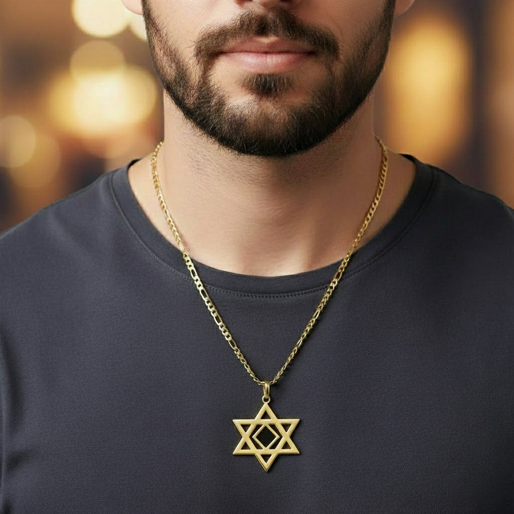 שרשרת מגן דוד עם תנ"ך בטכנולוגיית ננו