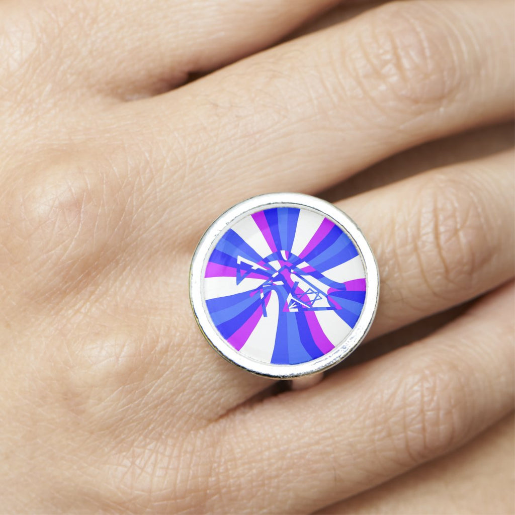 טבעת סאל סגולה - טבעות קבלה מעוצבות